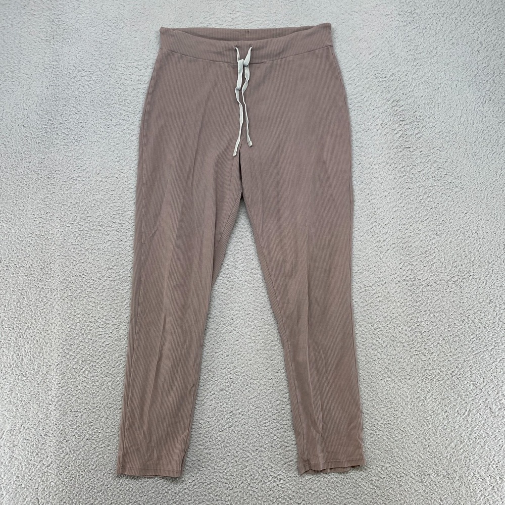 Naked Pants Womens Large‎ Nakd Ribbed Soft Brown Lounge Rib Stretch Tapered